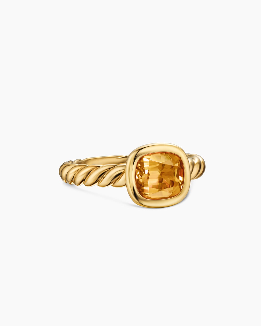 Bague à pierre de couleur DY Mercer en or jaune 18 carats, 7 mm pour femmes