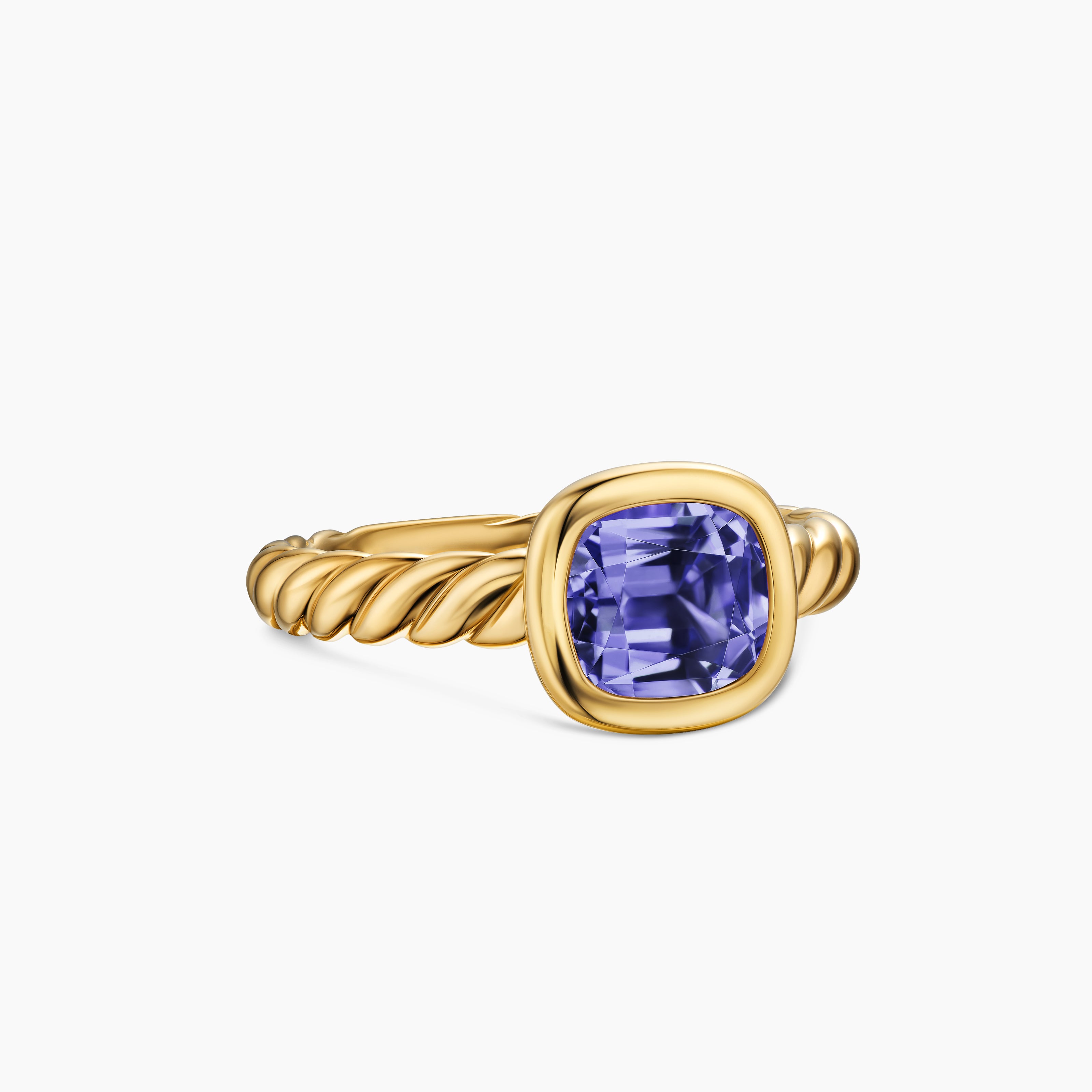 Womens DY Mercer Color Stone Ring in 18K Yellow Gold, 7mm
