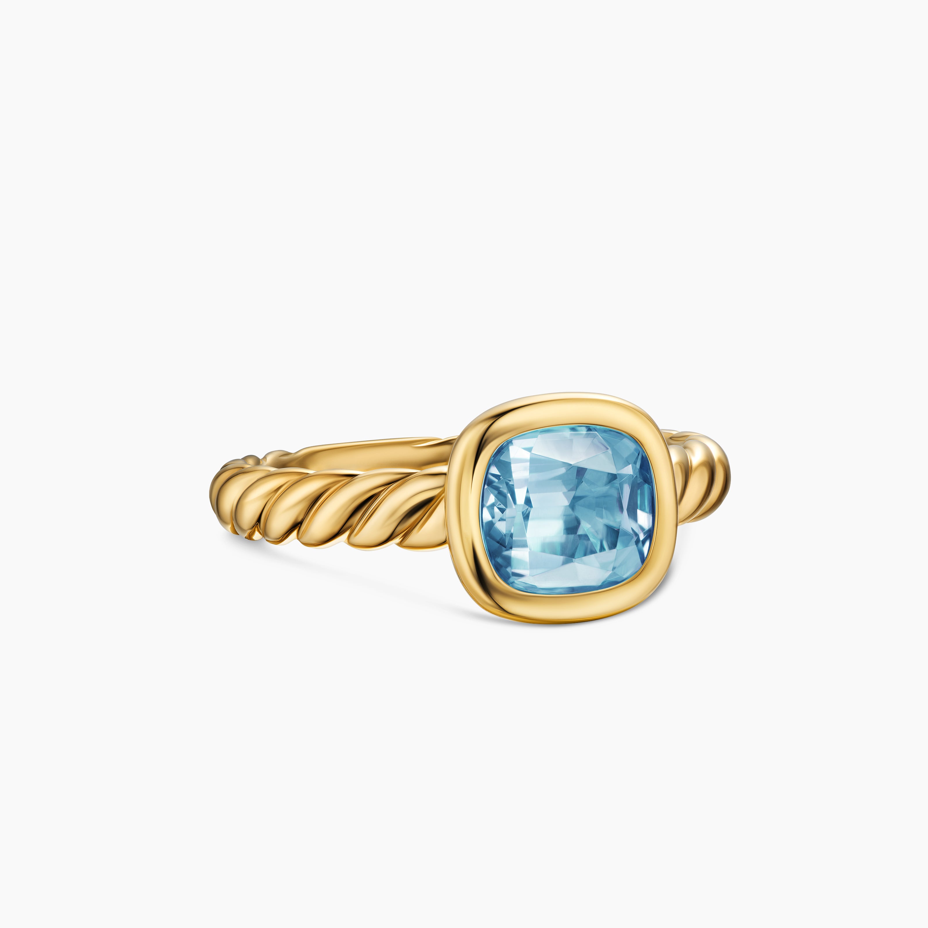 Womens DY Mercer Color Stone Ring in 18K Yellow Gold, 7mm