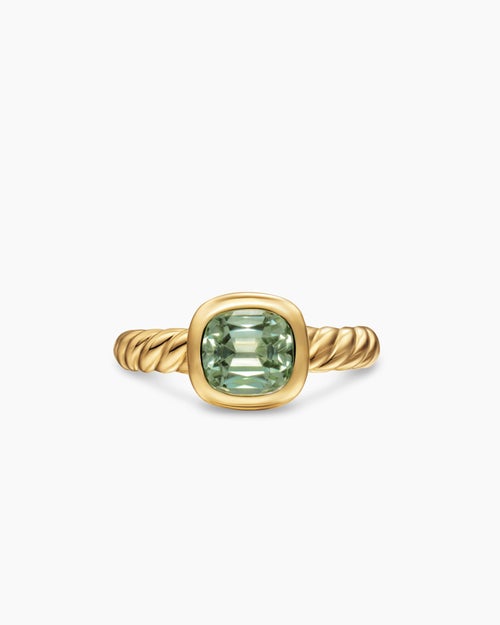 Womens DY Mercer® Color Stone Ring in 18K Yellow Gold with Prasiolite, 7mm