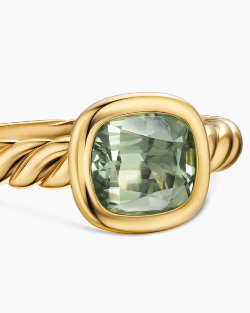 Womens DY Mercer® Color Stone Ring in 18K Yellow Gold with Prasiolite, 7mm