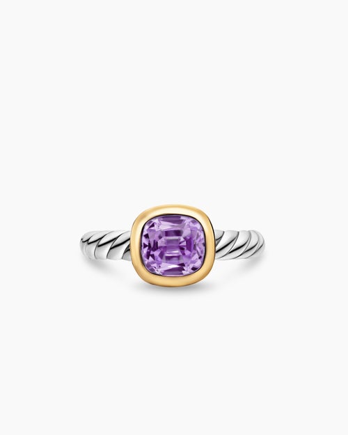 Womens DY Mercer Color Stone Ring in Sterling Silver with 18K Yellow Gold, 7mm