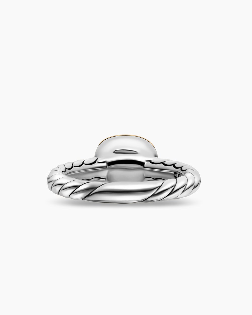Bague avec pierre de couleur DY Mercer en argent sterling avec or jaune 18 carats, 7 mm femmes