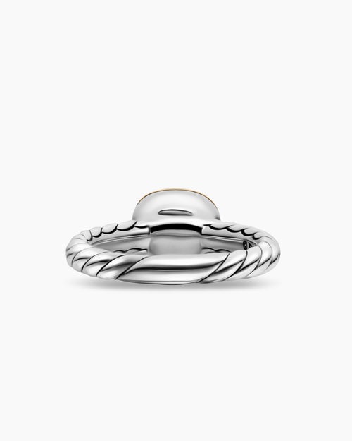 Womens DY Mercer® Color Stone Ring in Sterling Silver with 18K Yellow Gold and Prasiolite, 7mm