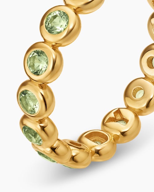 Womens Bezel Set Band Ring in 18K Yellow Gold, 4mm