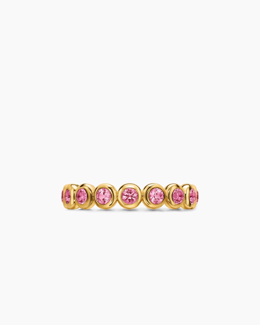 Anneau serti en chaton en or jaune 18 carats, 4 mm femmes