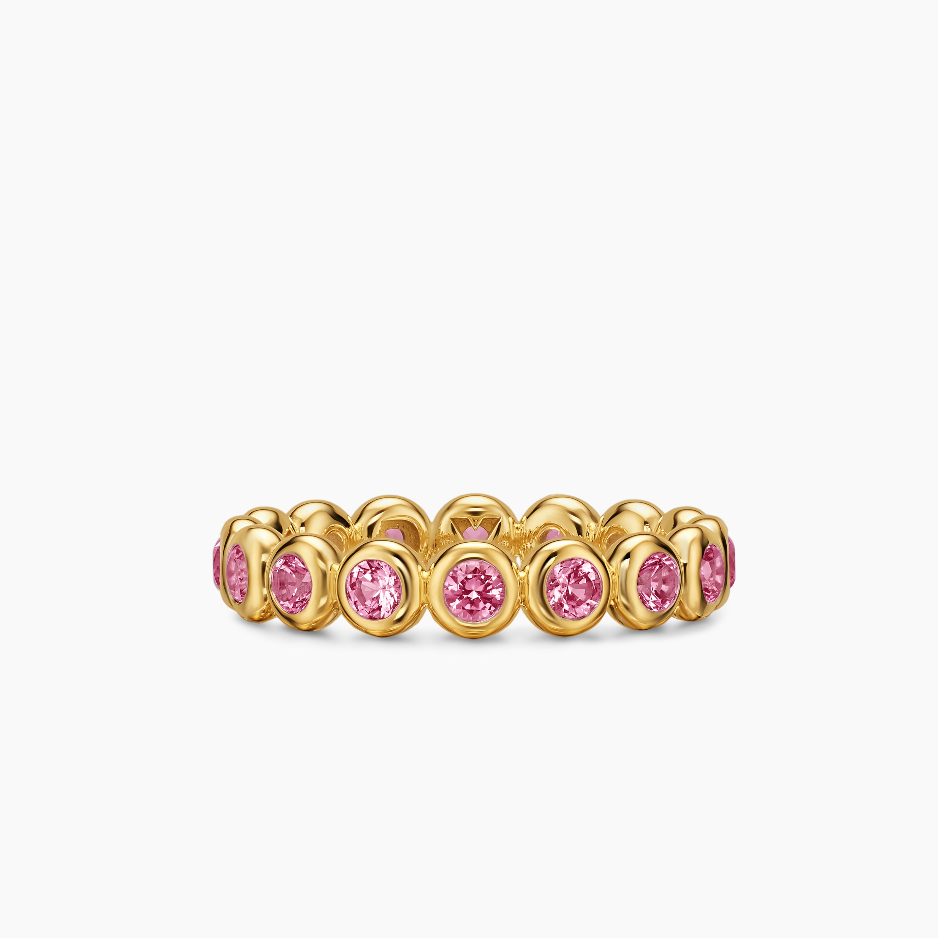 Anneau serti en chaton en or jaune 18 carats, 4 mm femme 