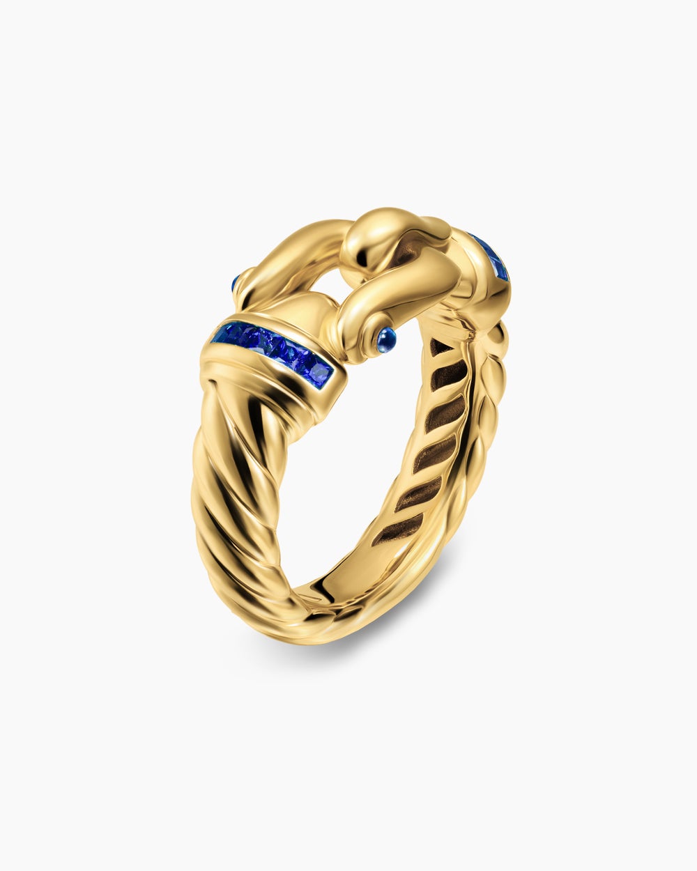 Womens Buckle Ring in 18K Yellow Gold, 10.4mm