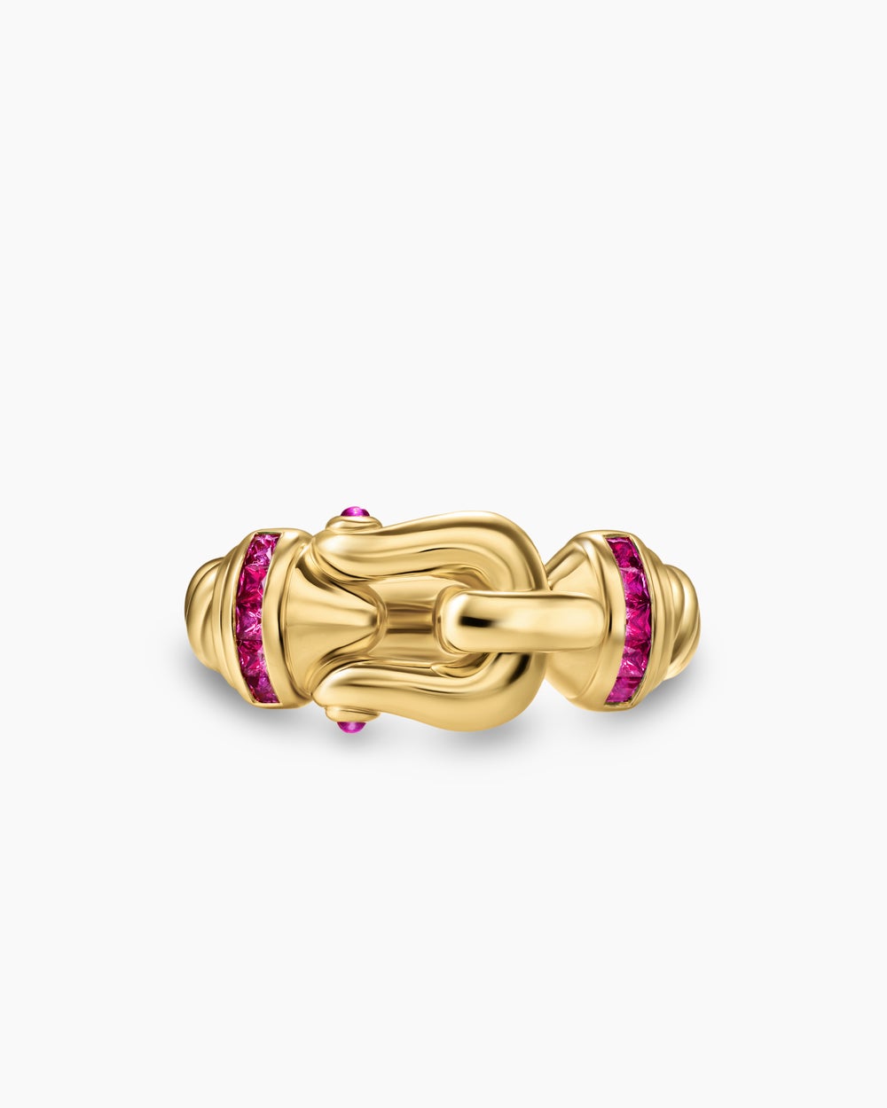 Womens Buckle Ring in 18K Yellow Gold, 10.4mm