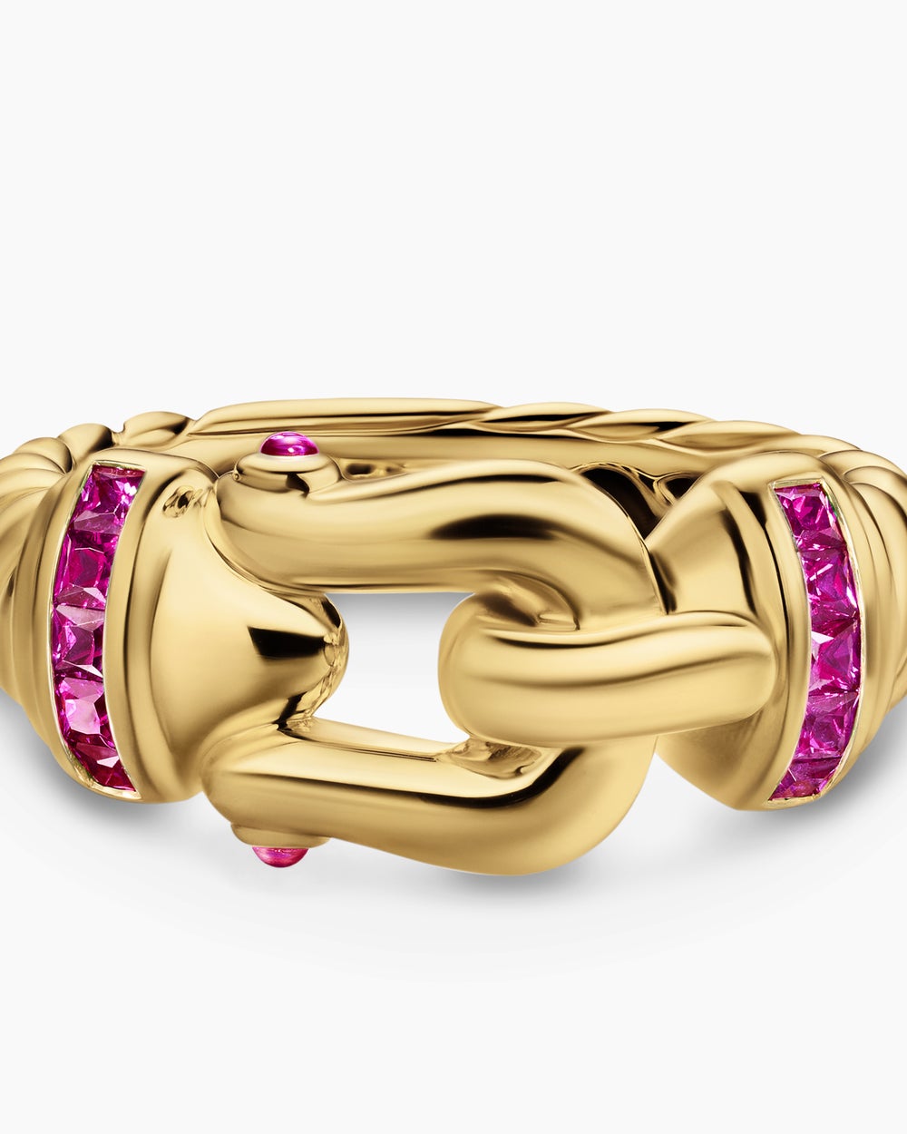 Womens Buckle Ring in 18K Yellow Gold, 10.4mm