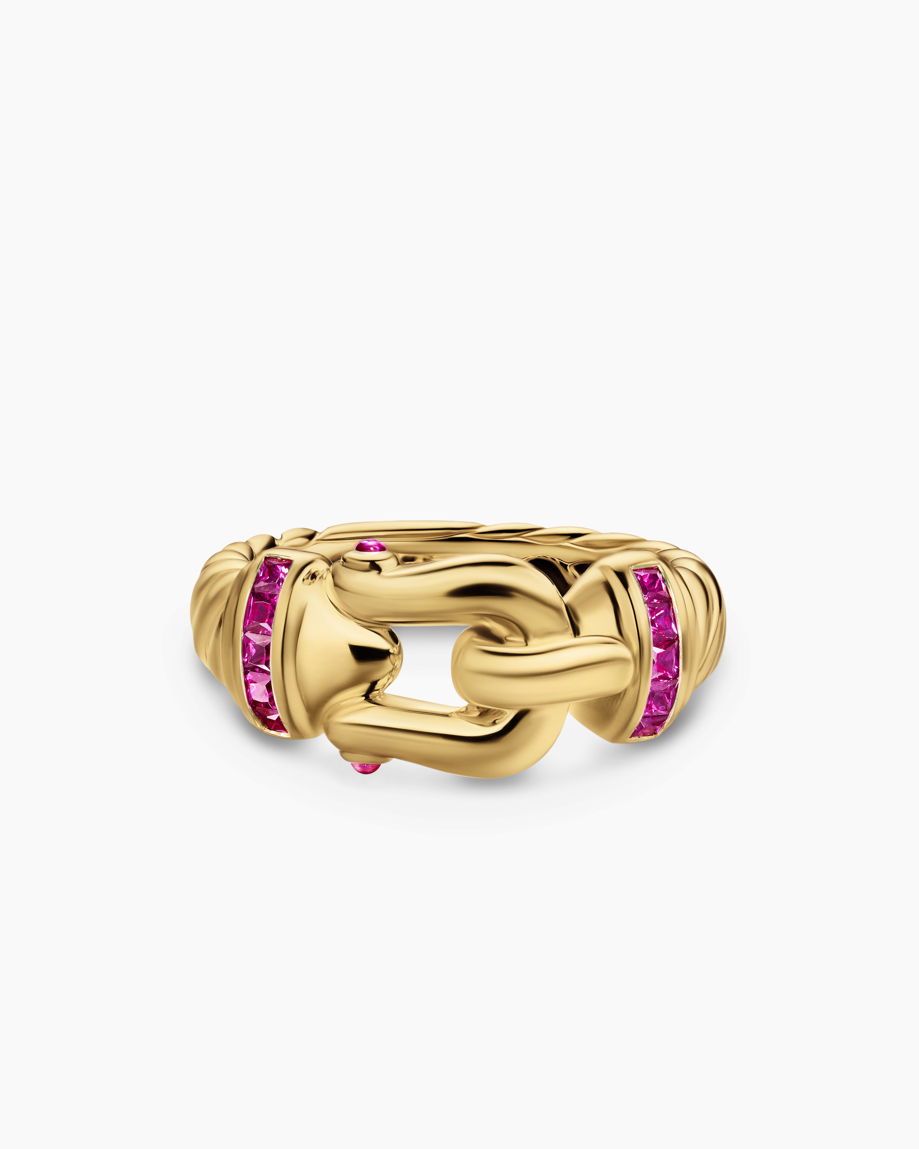 Womens Buckle Ring in 18K Yellow Gold, 10.4mm