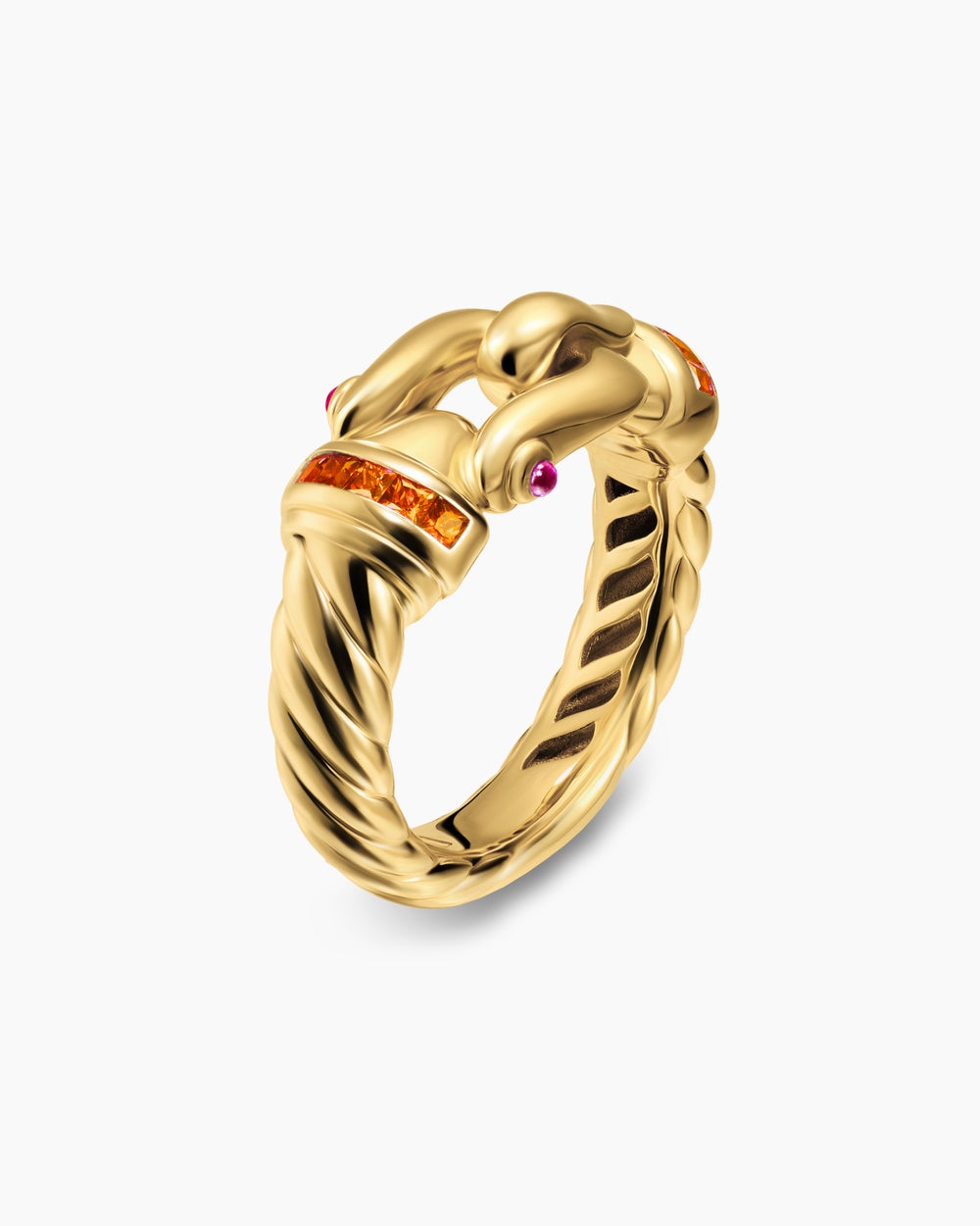 Womens Buckle Ring in 18K Yellow Gold, 10.4mm