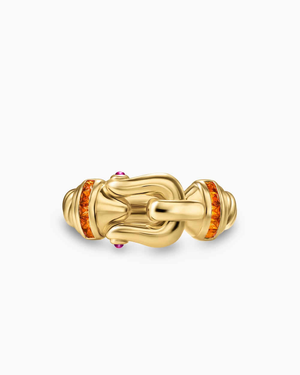 Womens Buckle Ring in 18K Yellow Gold, 10.4mm