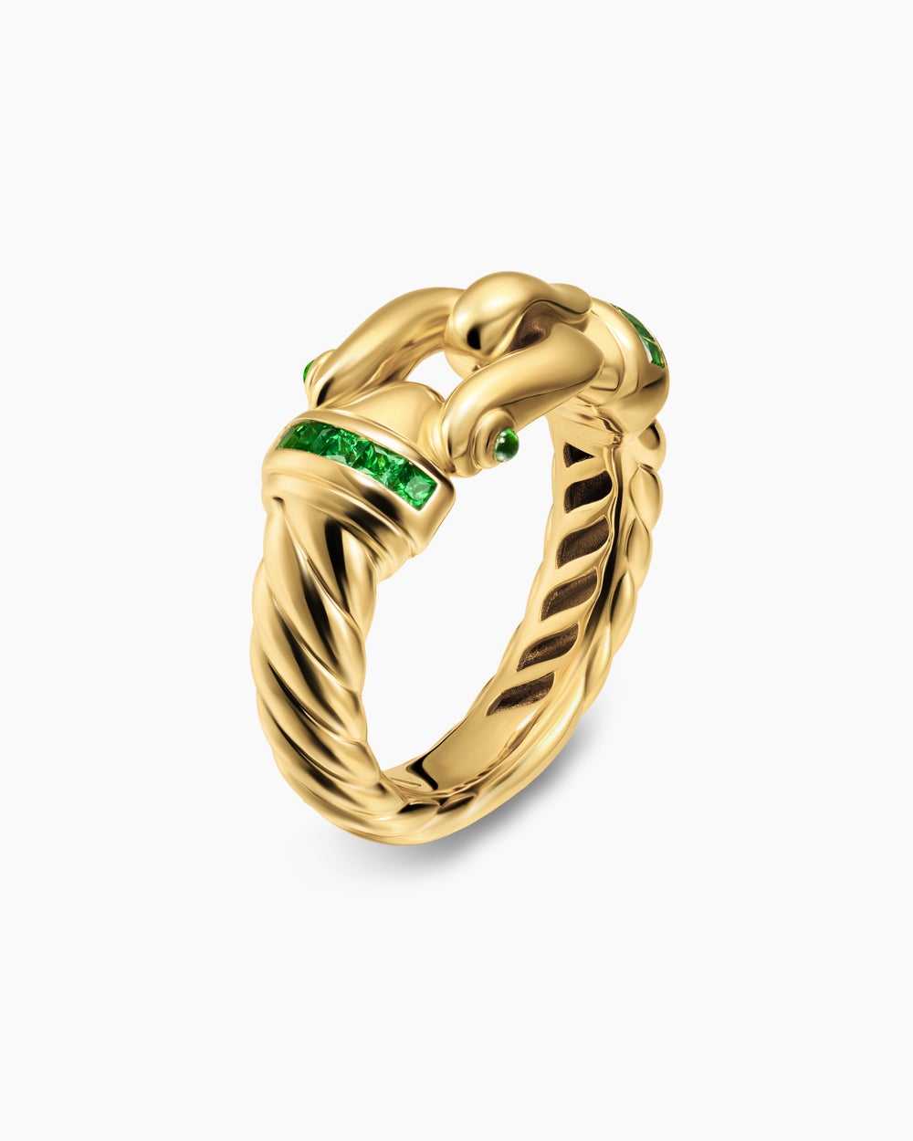 Womens Buckle Ring in 18K Yellow Gold, 10.4mm