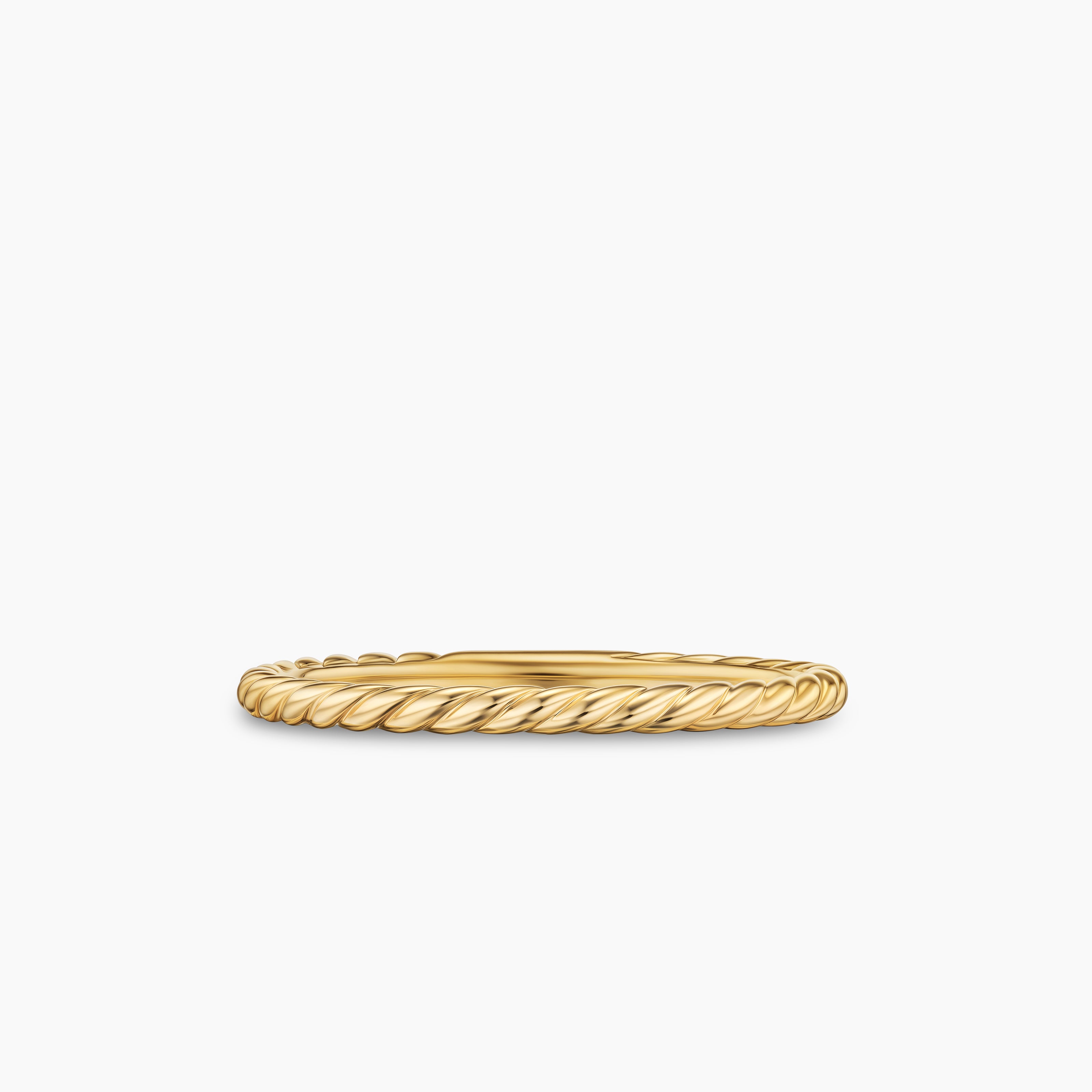 Womens Cable Band Ring in 18K Yellow Gold, 1.7mm
