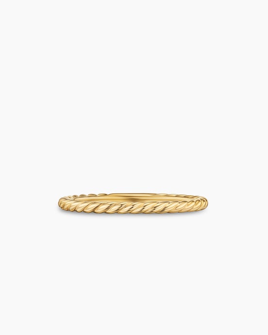Cable Band Ring in 18K Yellow Gold, 1.7mm