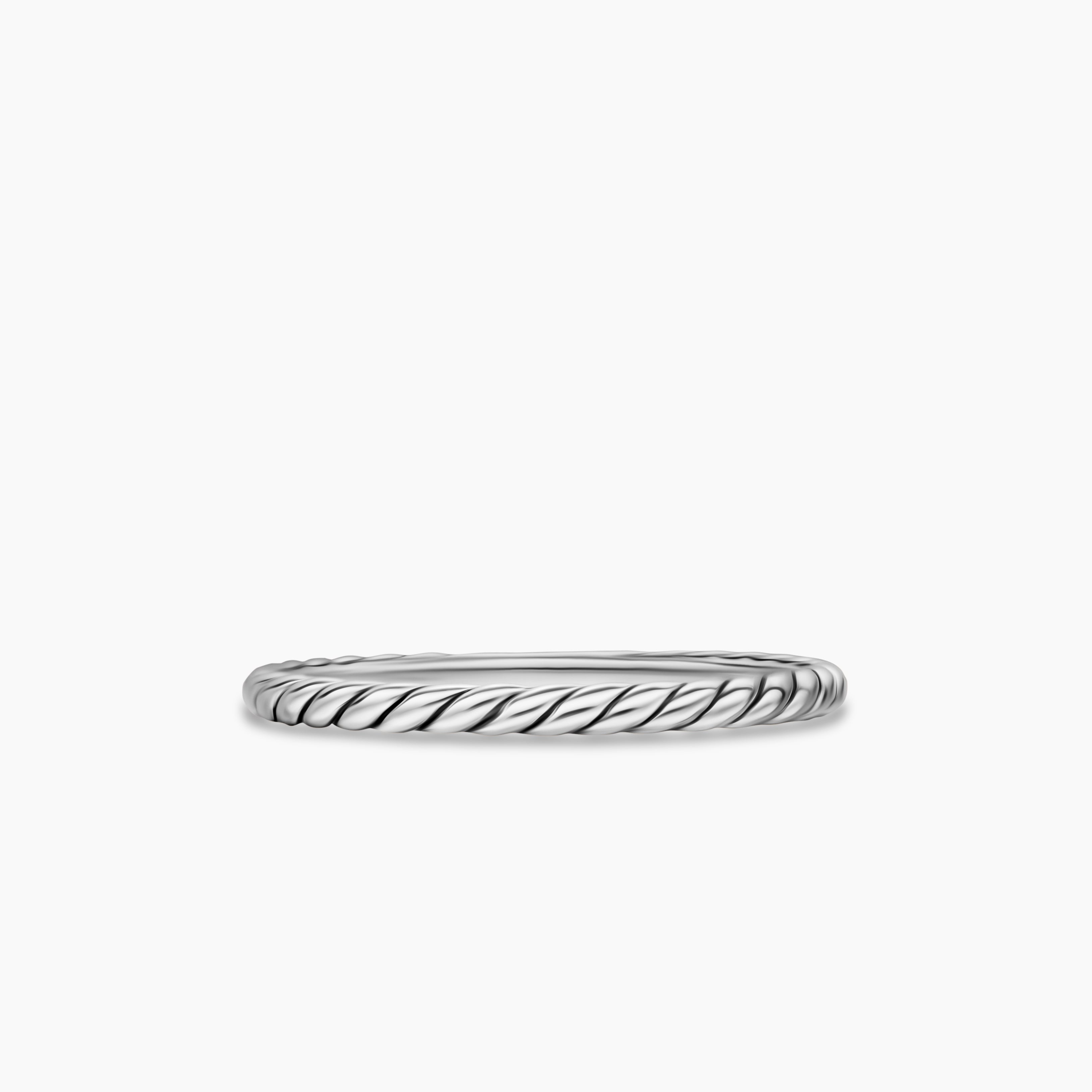 Anneau Cable en argent massif, 1,7 mm femme 