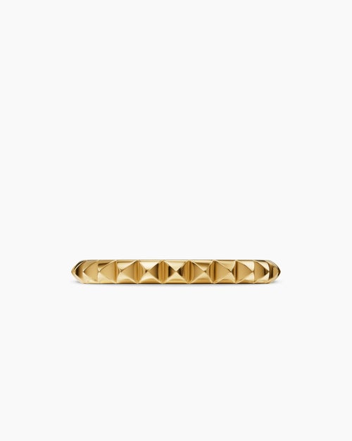 Womens Petite Pyramid Band Ring in 18K Yellow Gold, 2.5mm