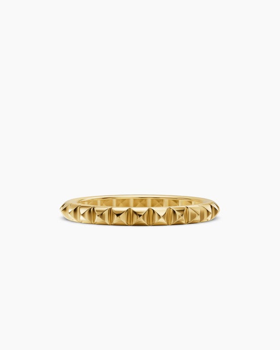 Petite Pyramid Band Ring in 18K Yellow Gold, 2.5mm