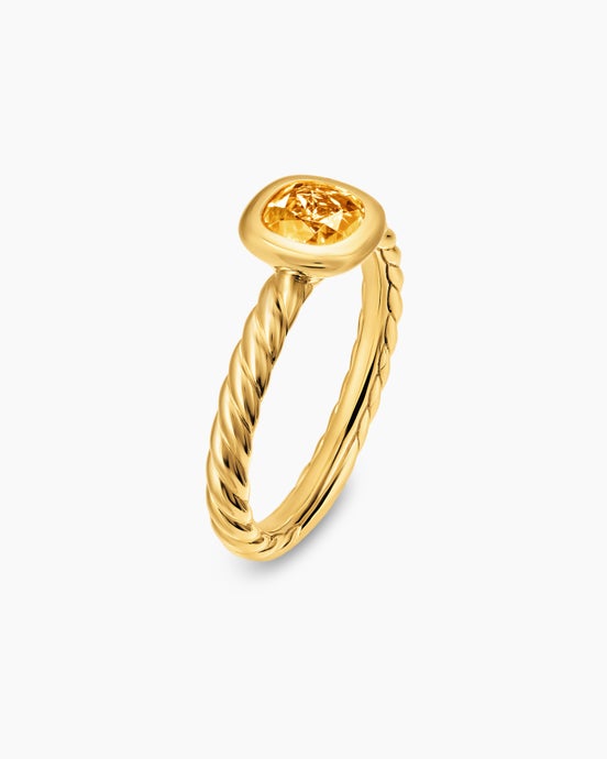 DY Mercer® Color Cable Ring in 18K Yellow Gold with Citrine, 5.5mm