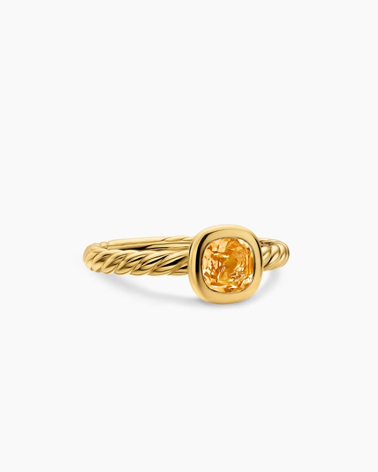 DY Mercer® Color Cable Ring in 18K Yellow Gold with Citrine, 5.5mm