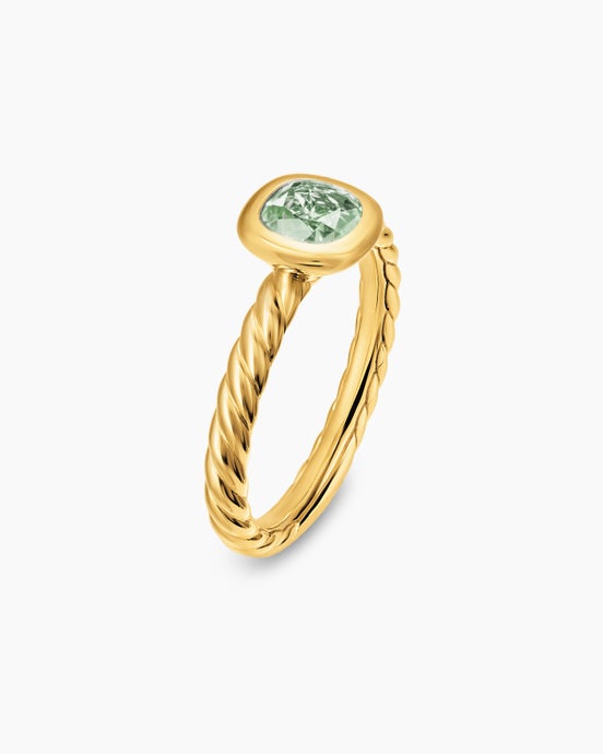 DY Mercer® Color Cable Ring in 18K Yellow Gold with Prasiolite, 5.5mm