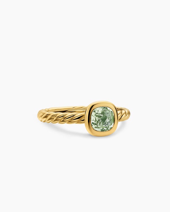 DY Mercer® Color Cable Ring in 18K Yellow Gold with Prasiolite, 5.5mm