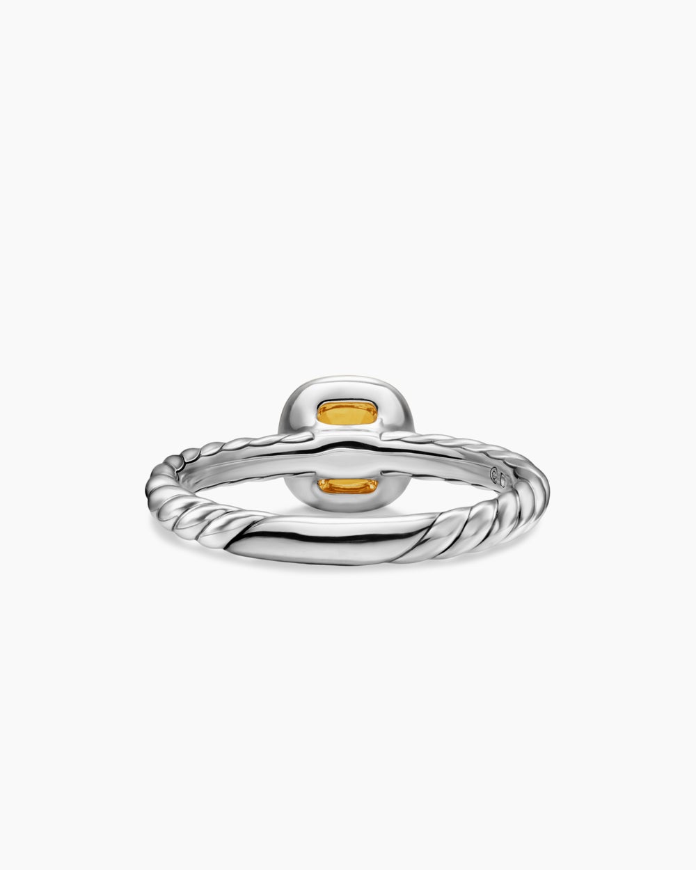 Womens DY Mercer Color Cable Ring in Sterling Silver with 14K Yellow Gold, 5.5mm
