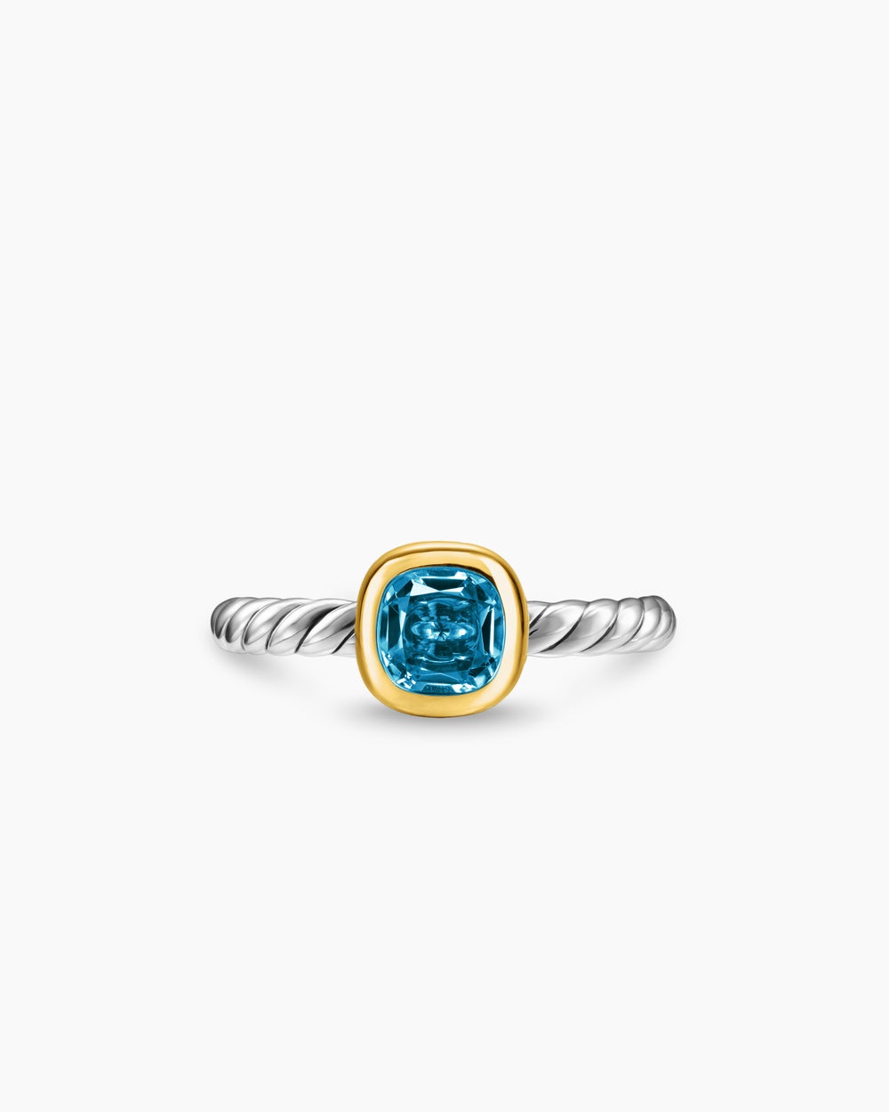 Womens DY Mercer Color Cable Ring in Sterling Silver with 14K Yellow Gold, 5.5mm
