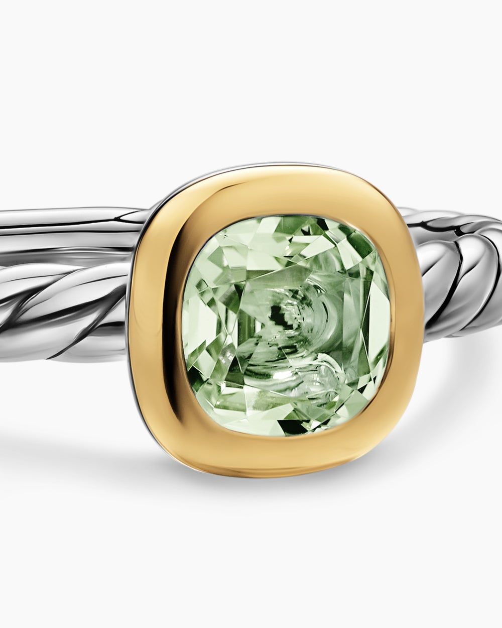 Womens DY Mercer Color Cable Ring in Sterling Silver with 14K Yellow Gold, 5.5mm