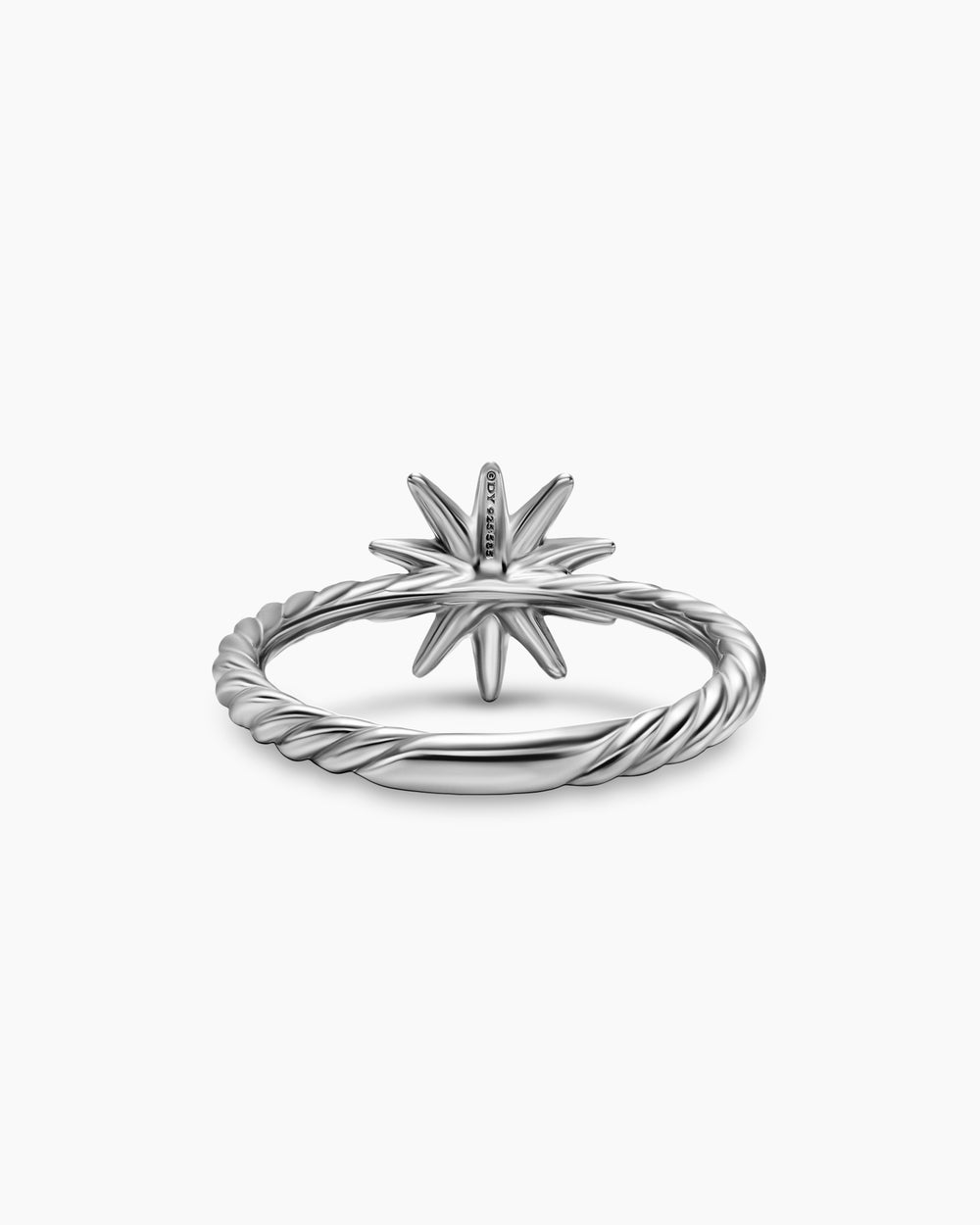 Womens Starburst Ring in Sterling Silver with 18K Yellow Gold with Diamonds, 10.6mm