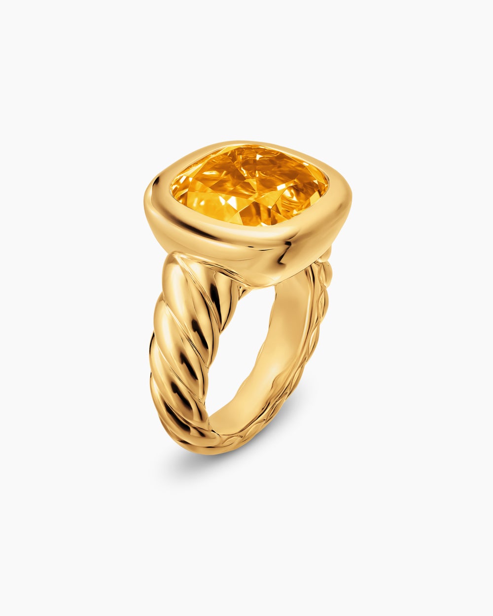 Womens DY Mercer® Color Stone Ring in 18K Yellow Gold with Citrine, 13.5mm