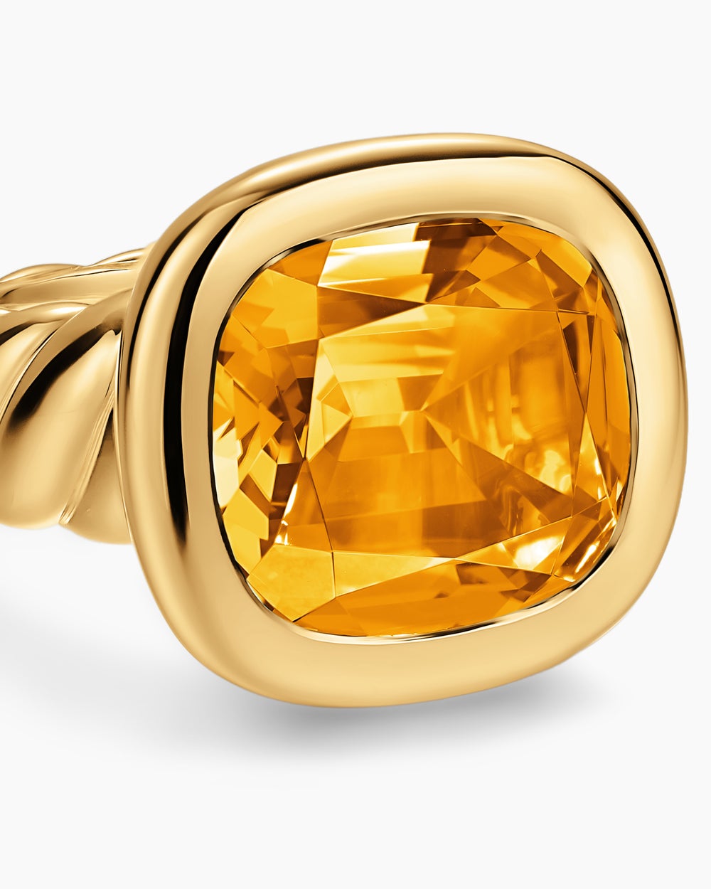 Womens DY Mercer® Color Stone Ring in 18K Yellow Gold with Citrine, 13.5mm