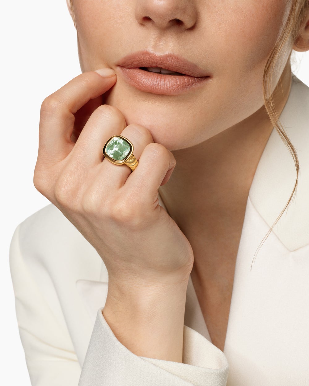 Womens DY Mercer Colour Stone Ring in 18ct Yellow Gold, 13.5mm