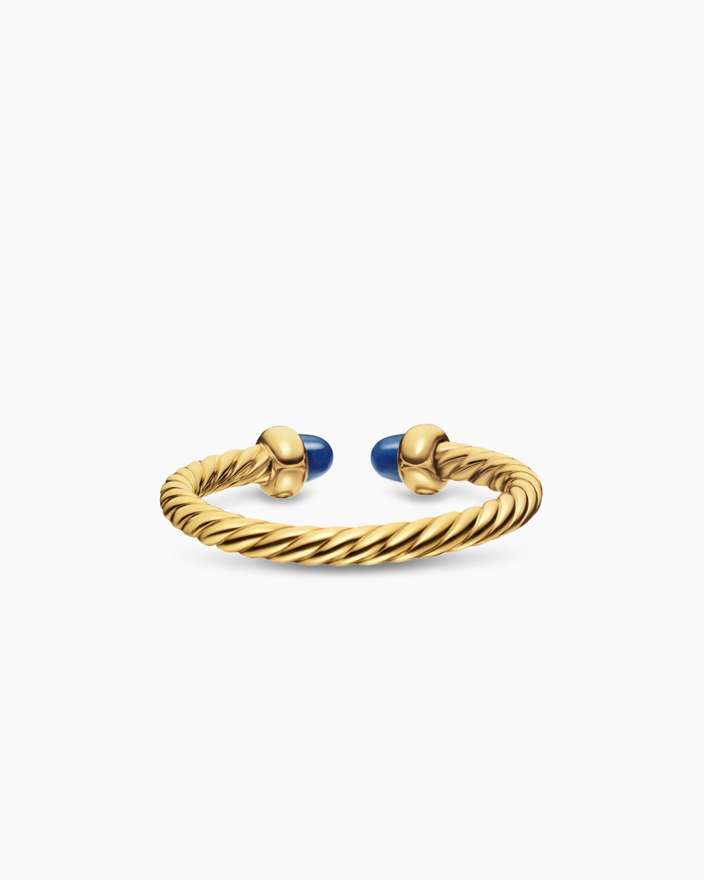 Womens Micro Cablespira Flex Open Ring in 18ct Yellow Gold, 2.5mm