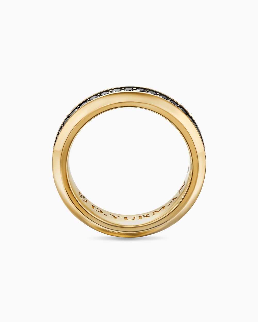 Mens Beveled Band Ring in 18K Yellow Gold, 6mm