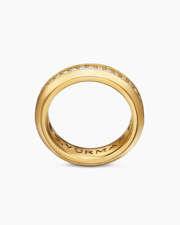 Streamline® Band Ring in 18K Yellow Gold with Diamonds, 6mm