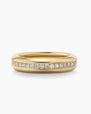 Streamline® Band Ring in 18K Yellow Gold with Diamonds, 6mm