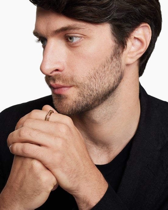 Streamline® Band Ring in 18K Rose Gold with Cognac Diamonds, 6mm