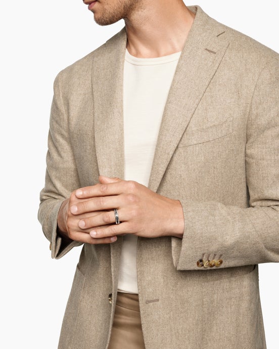 Streamline® Band Ring in 18K White Gold with Black Diamonds, 6mm