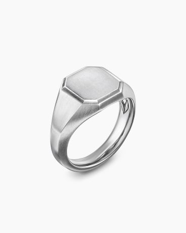 Deco Heirloom Signet Ring in Platinum