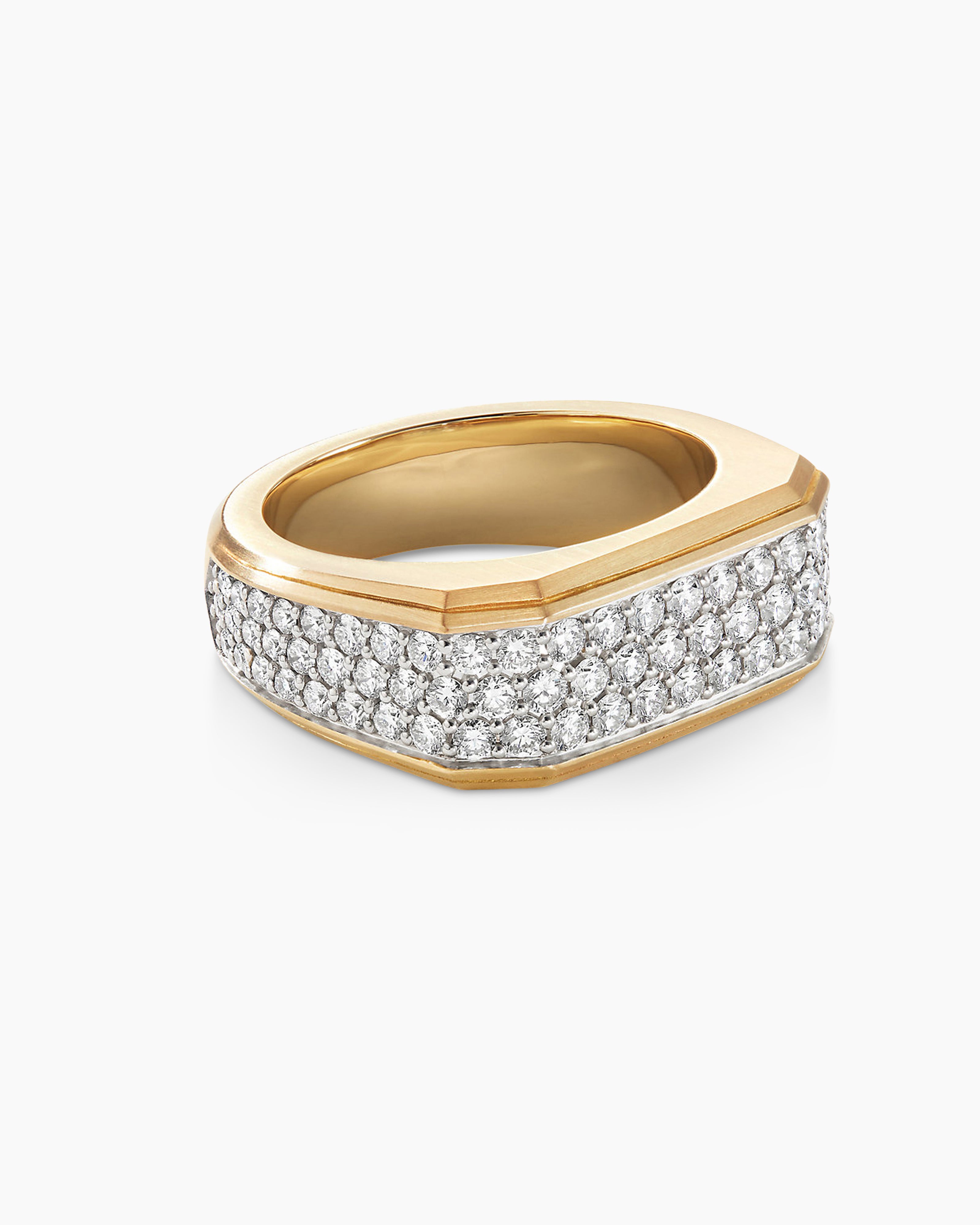 Pave Diamond Signet Ring – H.K.S.