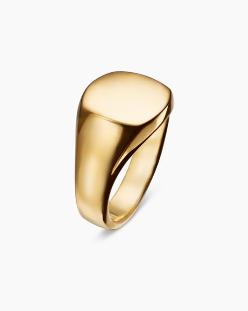 Mens Streamline® Pinky Ring in 18K Yellow Gold, 14mm