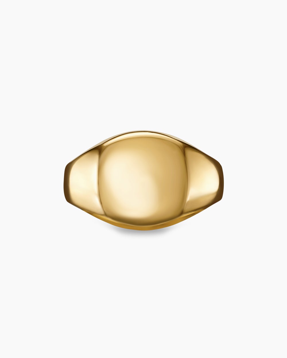 Mens Streamline Pinky Ring in 18K Yellow Gold, 14mm