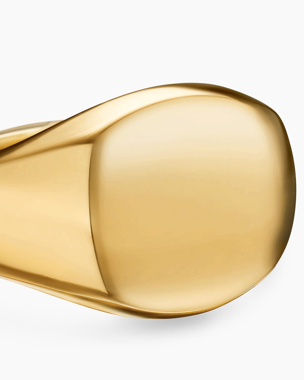 Mens Streamline Pinky Ring in 18K Yellow Gold, 14mm