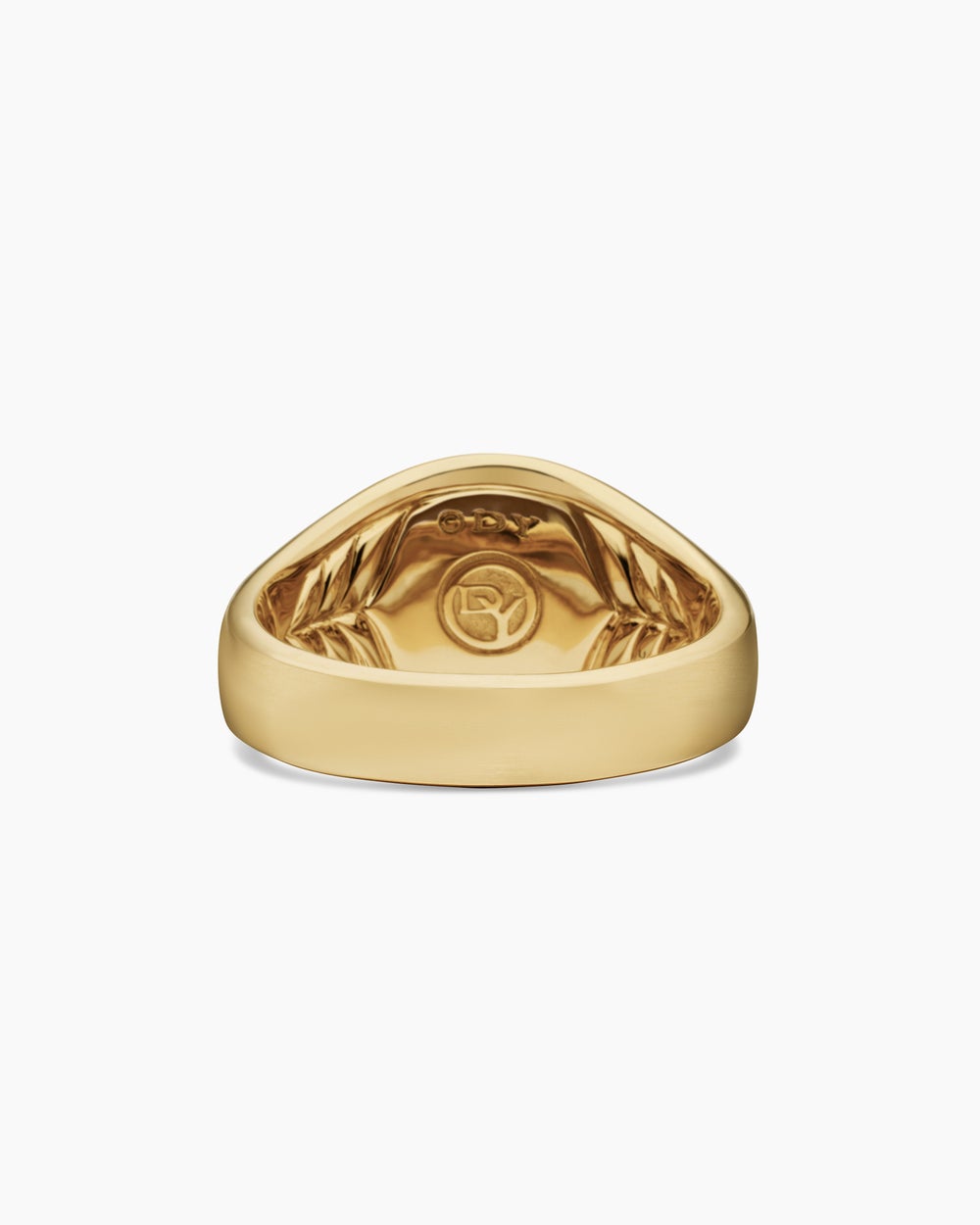 Mens Streamline Pinky Ring in 18K Yellow Gold, 14mm