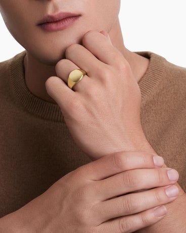 Streamline® Pinky Ring in 18K Yellow Gold, 13mm