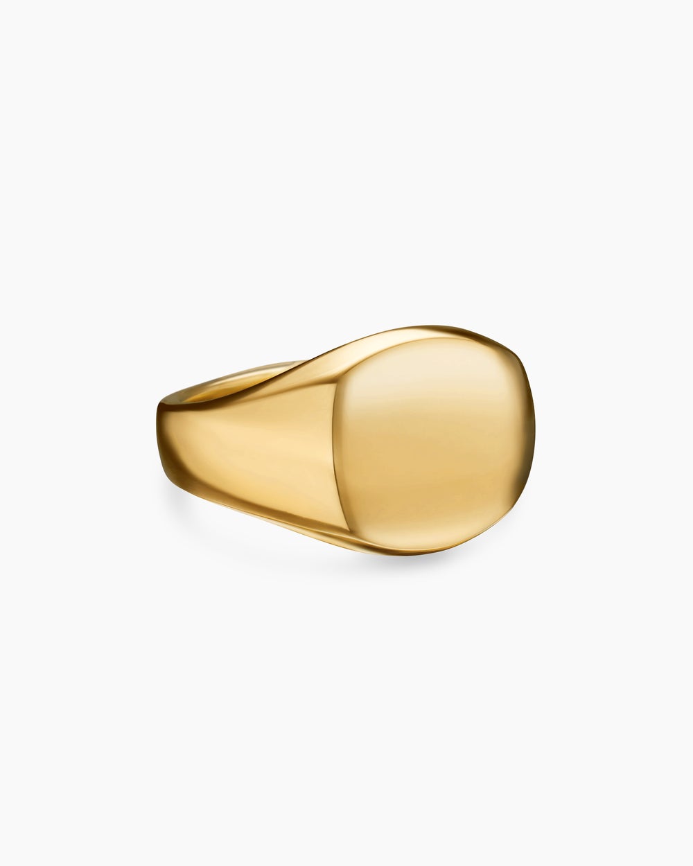 Mens Streamline Pinky Ring in 18K Yellow Gold, 14mm