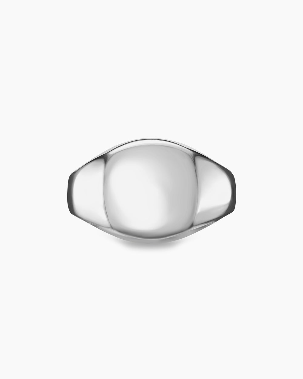 Mens Streamline Pinky Ring in Sterling Silver, 14mm