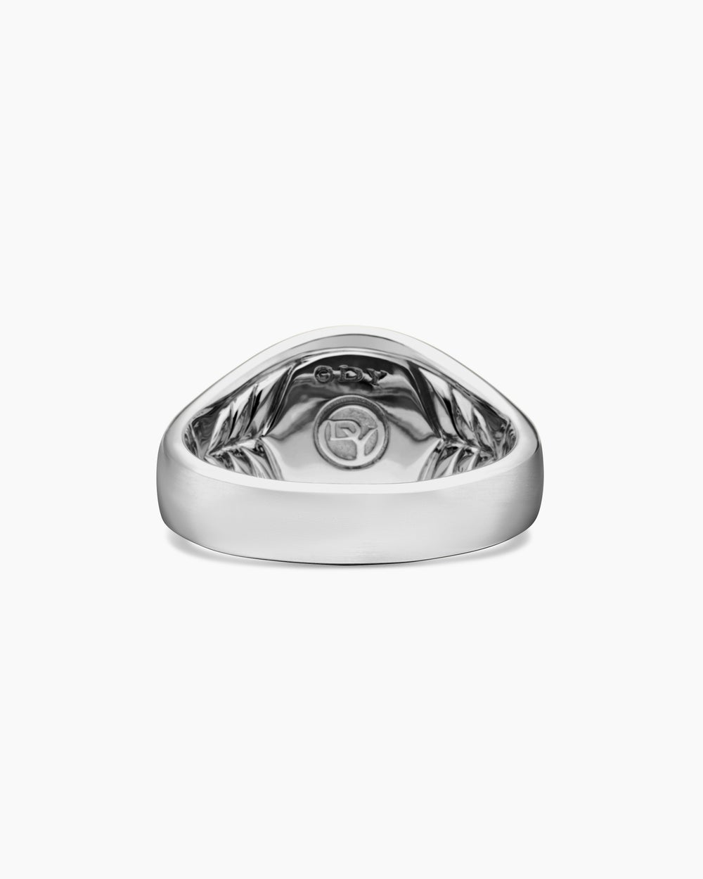 Mens Streamline Pinky Ring in Sterling Silver, 14mm